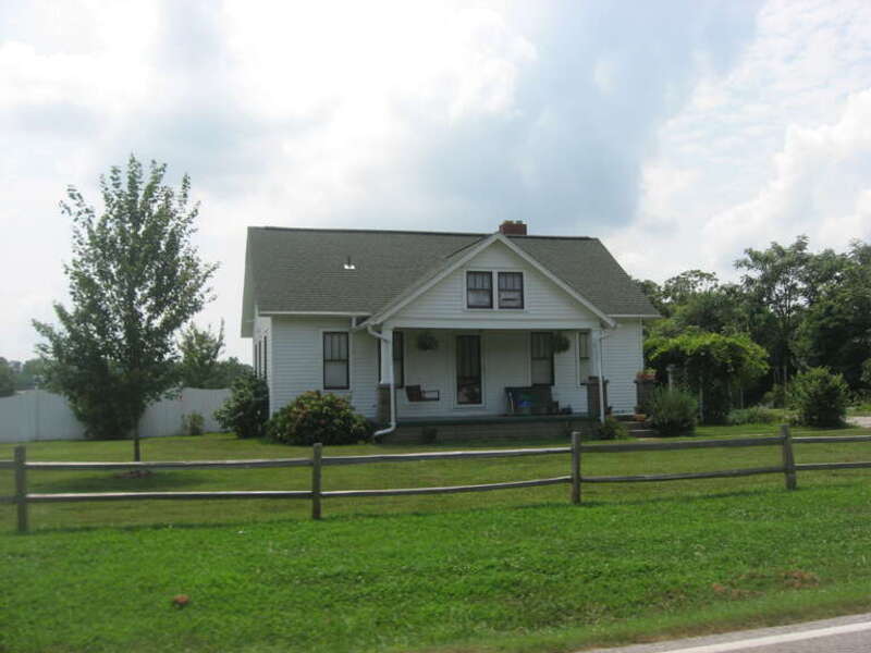 Front of the Glenn A. Black House, located on the grounds of Angel Mounds State Historic Site at 8215 E. Pollack Avenue in Evansville, Indiana, United States.  The home of Glenn Black during his many excavations at the site, it is now used as an