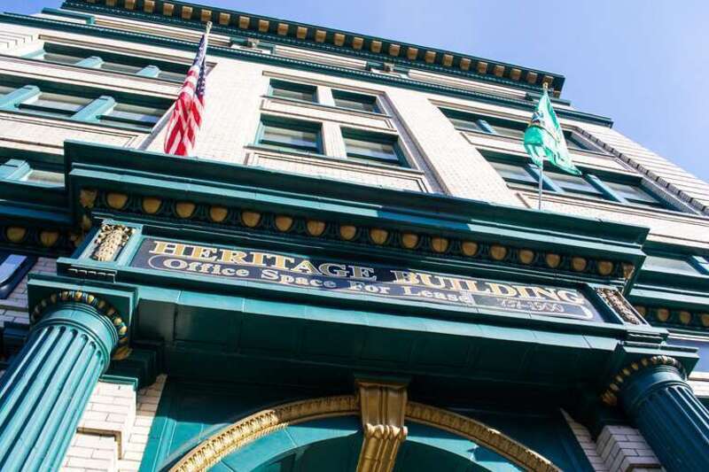 The Heritage Building, also known as the U. S. National Bank Building, in Vancouver, Washington