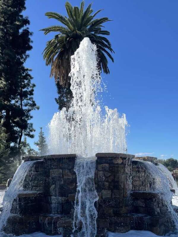 Fountain constructed by the Works Progress Administration at Hillcrest Park in Fullerton, CA.