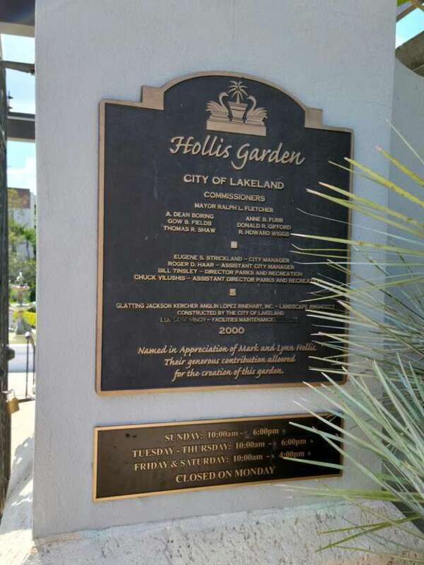 Hollis Garden is a public botanical garden in Lakeland, Florida.