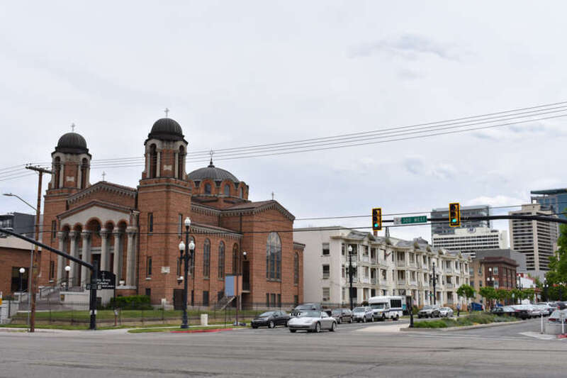 Holy Trinity Greek Orthodox Church (1923) in Salt Lake City was designed by N.A. Dokas and Pope &amp; Burton and is listed on the National Register of Historic Places.