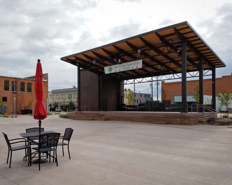 Indian Creek Plaza in Caldwell, Idaho, opened July 14, 2018. The site is a venue for local events.