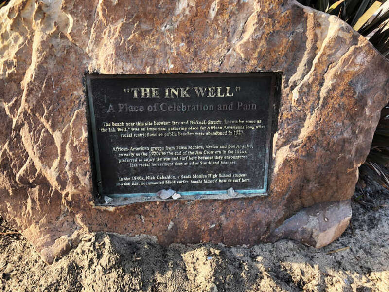 "The Inkwell" plaque: Bay Street Beach Historic District, Santa Monica, CA
