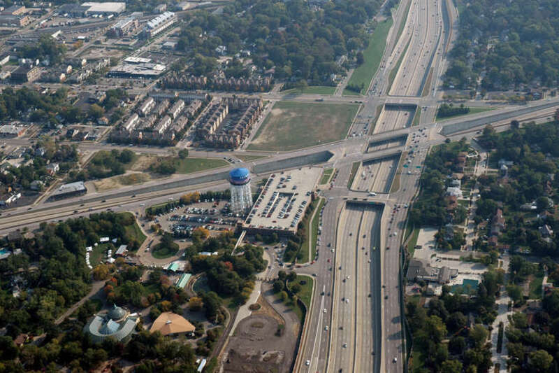 Royal Oak, Huntington Woods, Pleasant Ridge, Detroit Zoo and PR Rec Center in foreground