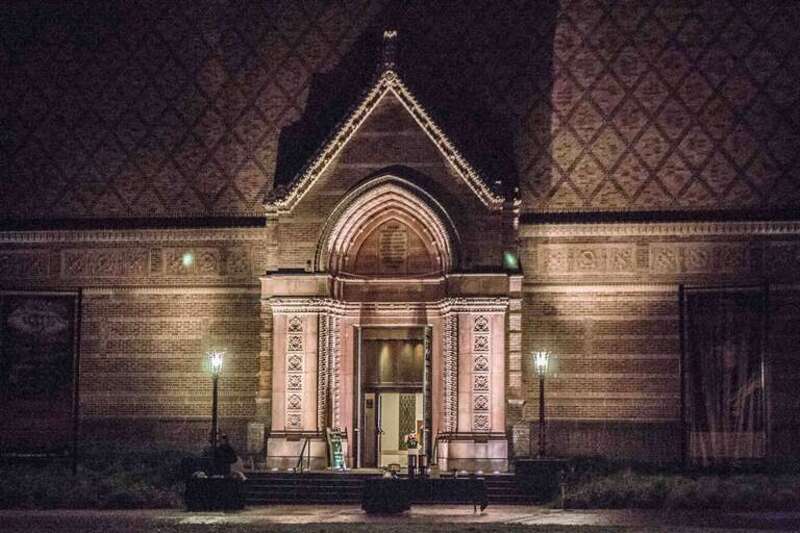 Jordan Schnitzer Museum of Art at night