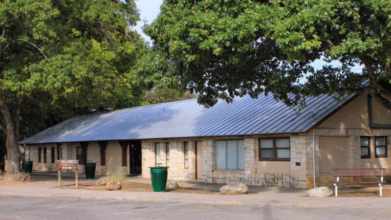 The Landa Haus Special Event Building in Landa Park in New Braunfels, Texas, United States. The Works Progress Administration built the structure between 1935 and 1937.