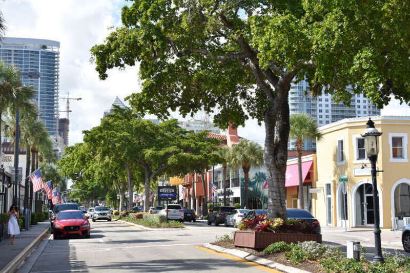 Las Olas Boulevard in Fort Lauderdale, Florida.