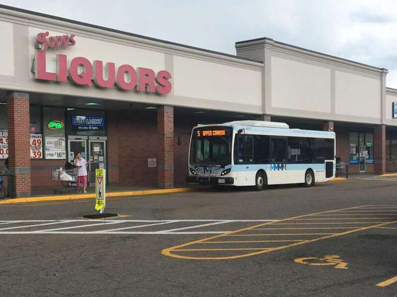 MART route 5 bus at Central Plaza in July 2020