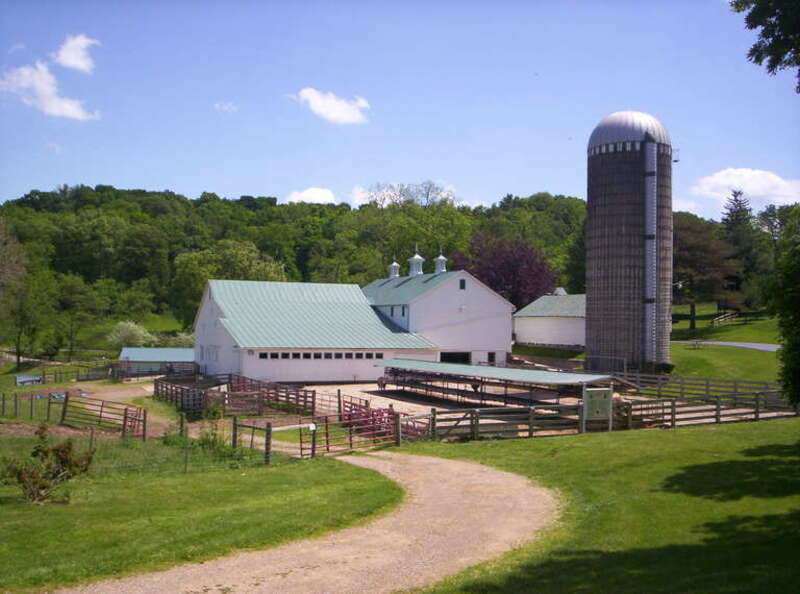 A view of The Main Dairy Barn and Petting Farm at Malabar Farm State Park near Lucas, Ohio.