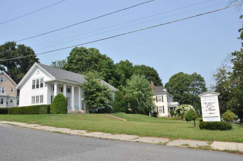 The Christian Science Church in Marlborough, Massachusetts, located in the West Main Street Historic District.