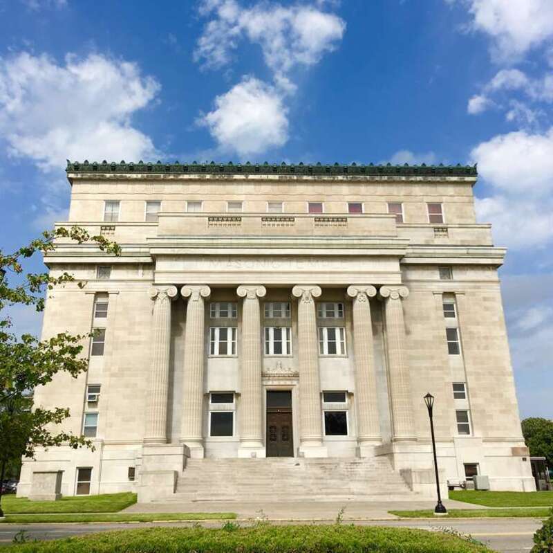 The front face of the Masonic Temple in Salina, Kansas