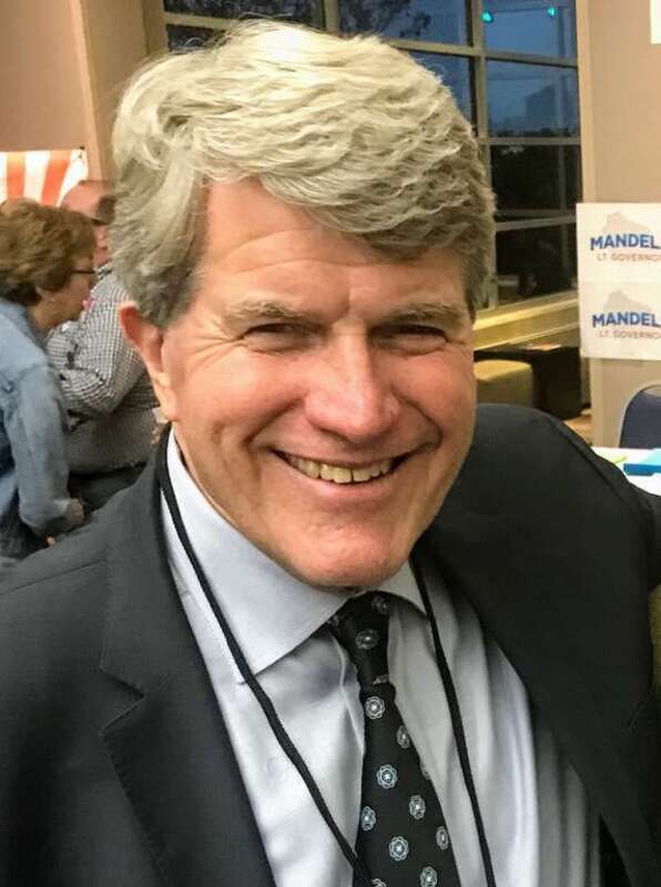 A photo of candidate for Governor and longtime Wisconsin politician, Matt Flynn, with then-candidate for Milwaukee County Sheriff, Earnell Lucas at the 2018 Democratic Party of Wisconsin Convention