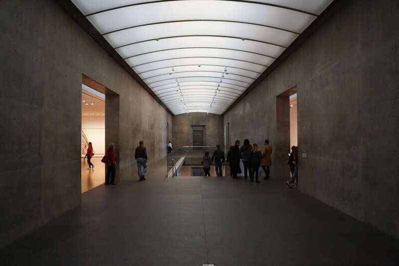 The interior of the Modern Art Museum of Fort Worth in Fort Worth, Texas (United States).