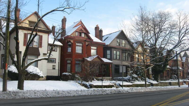 Houses on the western side of the 1100 block of N. Neil Avenue in Columbus, Ohio, United States.  This block is part of the Near Northside Historic District, a historic district that is listed on the National Register of Historic Places.