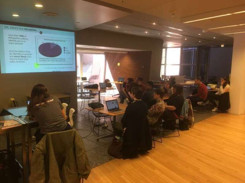 Opening Presentation at Ohio State's 2019 Arts and Feminism Edit-a-thon. The event took place at the Wexner Center for the Arts in Columbus, Ohio.