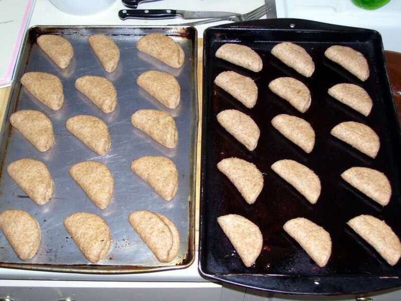 I made parker house rolls from my grandmother's recipe.  Here I've shaped them and they're rising so I can bake them.