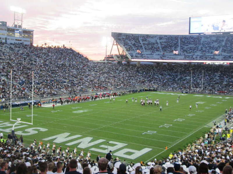 A football game in Beaver Stadium in the late afternoon (Pennsylvania State University)