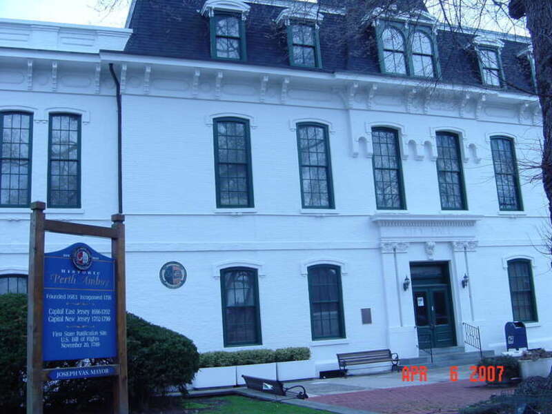Pic of front fascade of city hall of perth amboy, NJ, USA