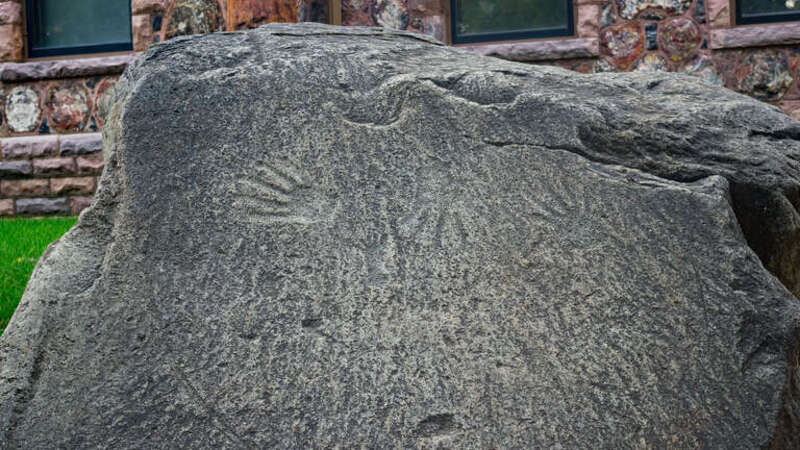 Prehistoric Prayer Rock
The Search
In late 1924, Richard Pettigrew began searching for a sacred boulder to add to his museum. He had heard about a large rock with symbols on it called Medicine Rock, located near Gettysburg, South Dakota. Pettigrew