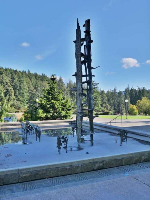 Rain Forest, sculpture and fountain on the Western Washington University campus