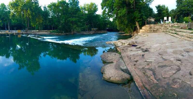 San Marcos River Waterfall - San Marcos, Texas
Author is User:Jcutrer on Commons.