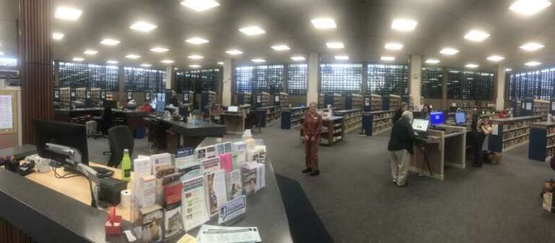 Interior of the Santa Rosa Library, Santa Rosa, California, United States
