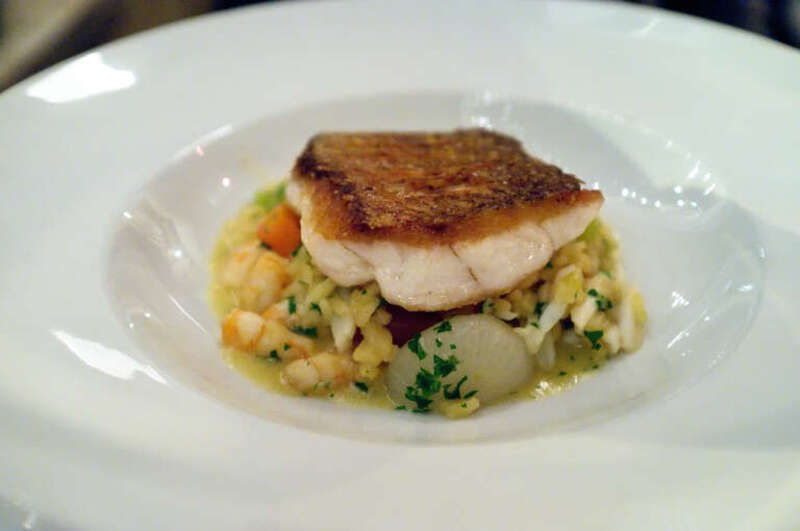 Sautéed Red Snapper over Seafood Risotto with jumbo lump crabmeat, gulf shrimp, leeks and vermouth

Jenny enjoyed this immensely.  Highlands Bar &amp; Grill does a really nice job and gave us a wonderful table for our anniversary dinner.