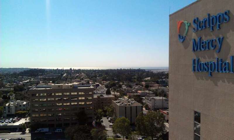 View from the roof of Scripps Mercy Hospital in San Diego, CA.