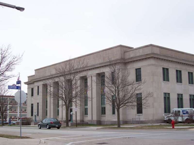 The post office for w:Sheboygan, Wisconsin, USA. It is listed on the National Register of Historic Places.