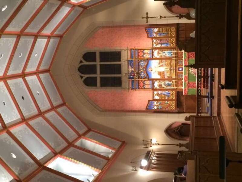 A view of the high altar of St. Mark's Episcopal Church.