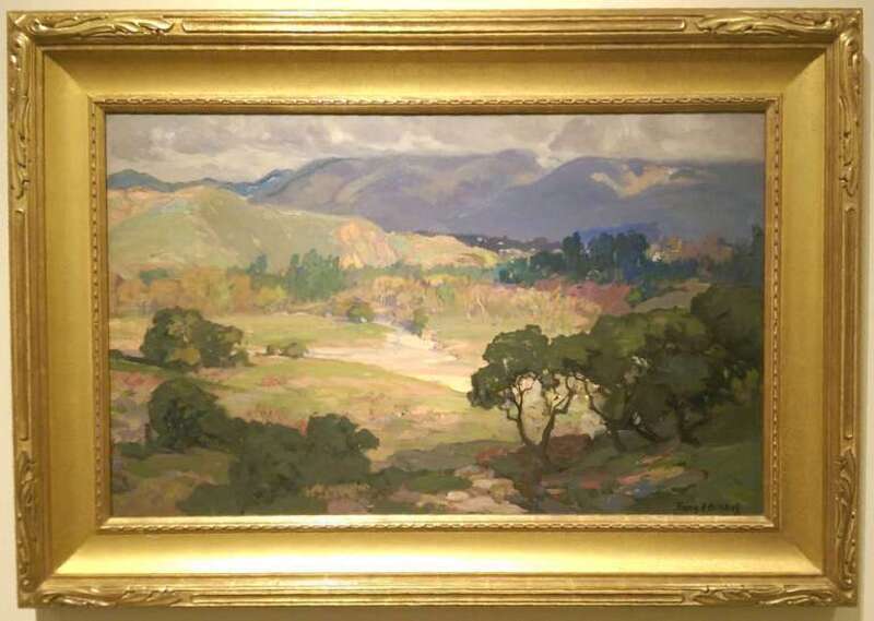 "The Arroyo Seco, Pasadena", by Franz Bischoff, c. 1918, at the Crocker Art Museum, Sacramento, California. Photo by Jim Heaphy.