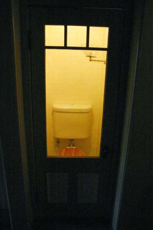 Windows were installed after Sarah Winchester passed away when tours began to stop tourists from using the bathrooms.