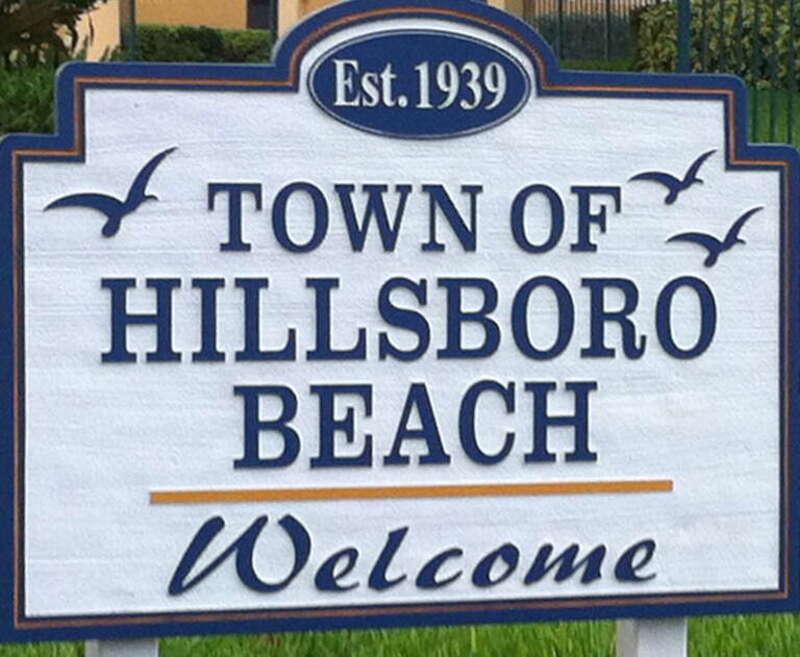 Town of Hillsboro Beach sign