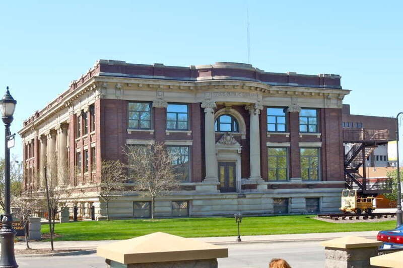 Union Pacific Railroad Museum, formerly Council Bluffs Free Public Library on the NRHP since January 27, 1999. At 200 Pearl St., Council Bluffs, Iowa