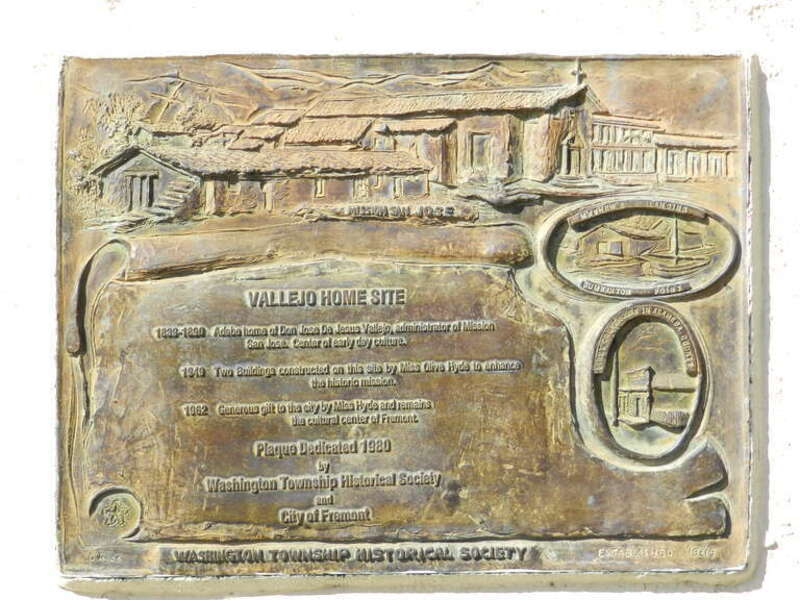 memorial plaque for the original Vallejo Home site, Fremont, California (near Mission San Jose) Object location37° 32′ 00.45″ N, 121° 55′ 13.5″ W View this and other nearby images on: OpenStreetMap 37.533458; -121.920416
