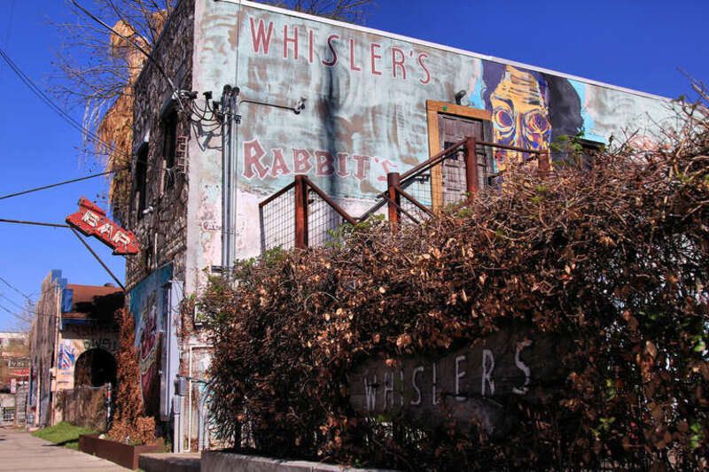 Whisler's Bar on East 6th Street, Austin, Texas, United States.
