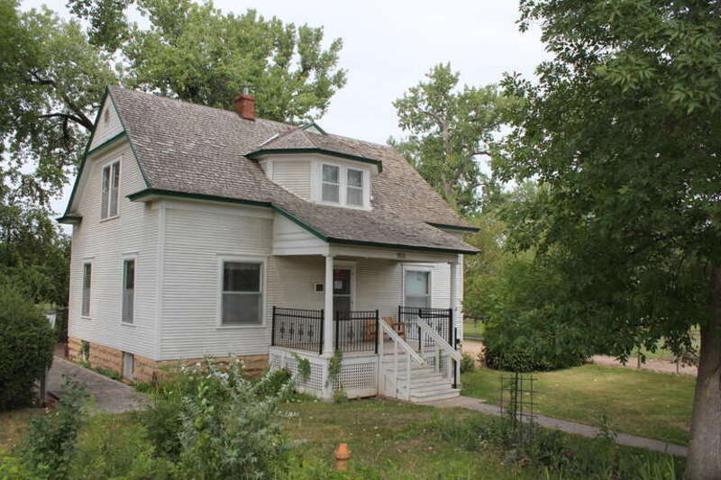 The White-Plumb Farm, located at 955 39th Avenue in Greeley, Colorado. Shown is the farmhouse. The property is listed on the National Register of Historic Places.