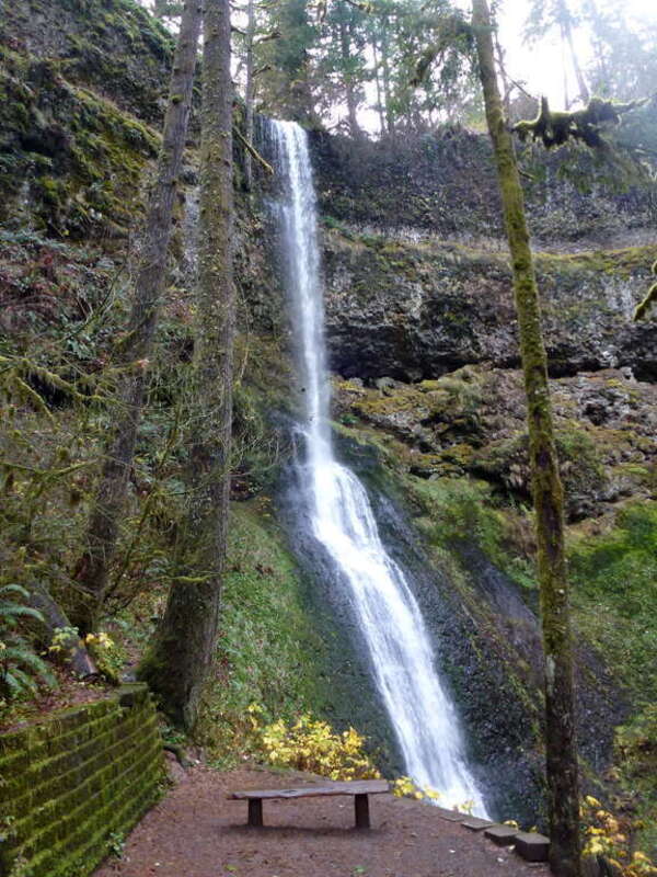 134-foot (41 m) tall Winter Falls in Silver Falls State Park.