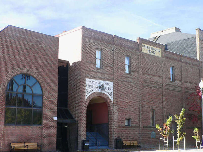 A picture of the front of the Woodland Opera House. A US Historical Landmark in Woodland, CA.