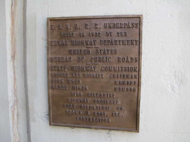 Yale Street T. &amp; N. O.R.R. Underpass [Placard]
