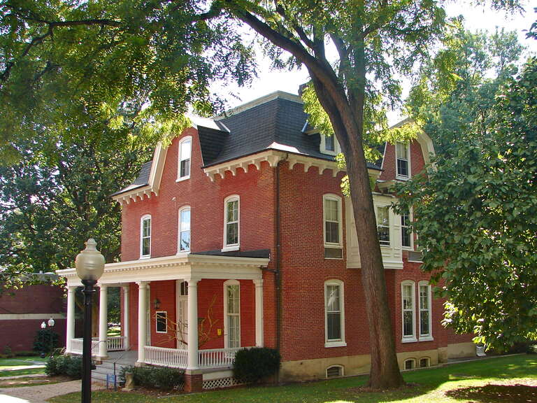Huegel Alumni House in the Franklin and Marshall College Campus Historic District on the NRHP since November 21, 2003. On College Avenue in the College Park neighborhood of Lancaster, Pennsylvania.