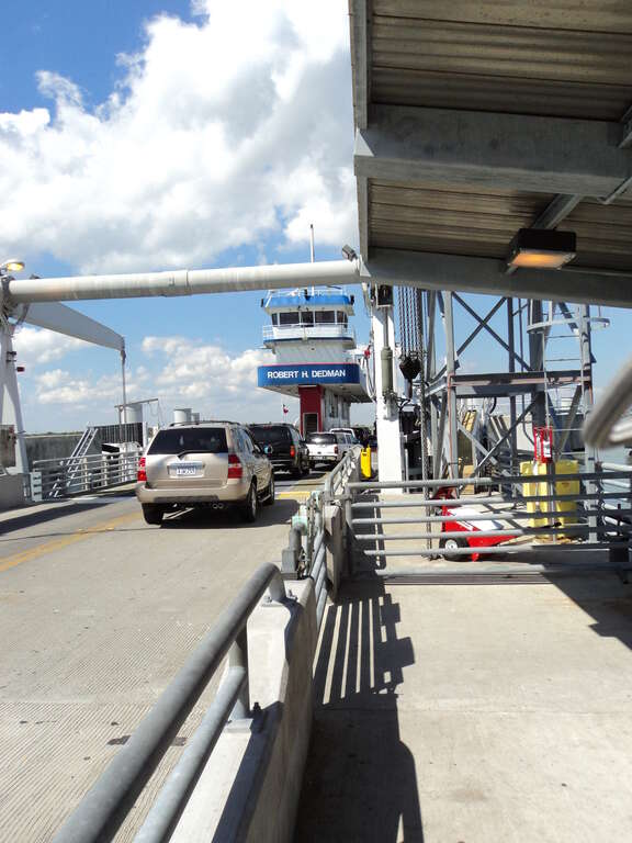 Cars Move on to the 'Robert H Dedman'Bolivar Ferry - Galveston,Tx.
