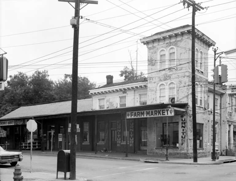 View of Frederick B&amp;O railroad station, East All Saints and Market Streets, Frederick, Maryland. Built 1855, modified 1895 and 1921. Operated as a railroad depot until 1948.