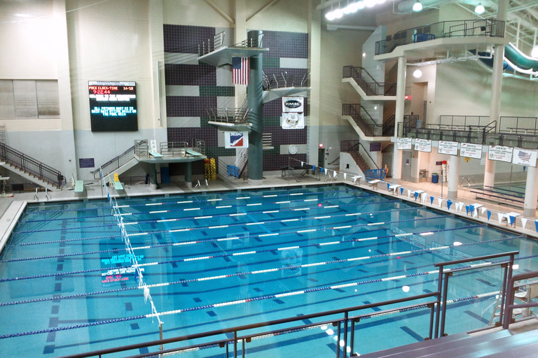 Competition pool at Germantown Indoor Swim Center, a county-operated indoor swimming pool in Boyds, Maryland.

Ben Schumin is a professional photographer who captures the intricacies of daily life.  This image may be used under Creative Commons