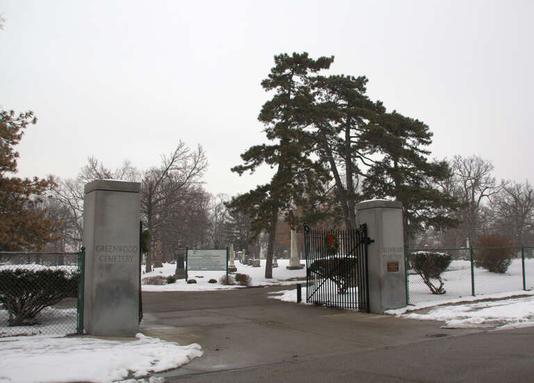 Greenwood Cemetery Entrance in Hamilton, Oh.  Photo by Greg Hume