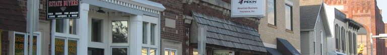 Buildings on the northern side of the 300 block of W. Main Street in downtown Greenwood, Indiana, United States.  This block is part of the Greenwood Commercial Historic District, a historic district that is listed on the National Register of