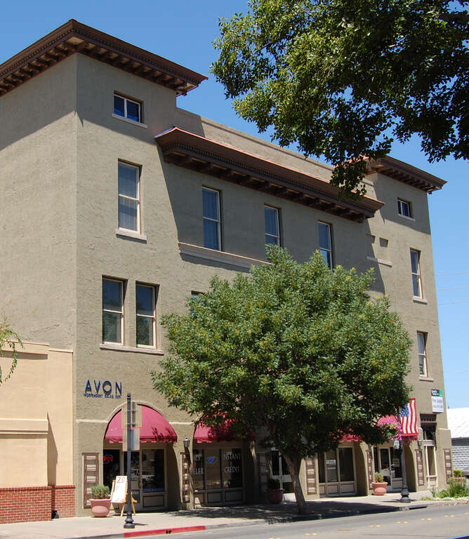 The I.O.O.F. building in Woodland, California.  This building is listed on the National Register of Historic Places.  The exterior has been updated but close inspection reveals the historic structure underneath.
