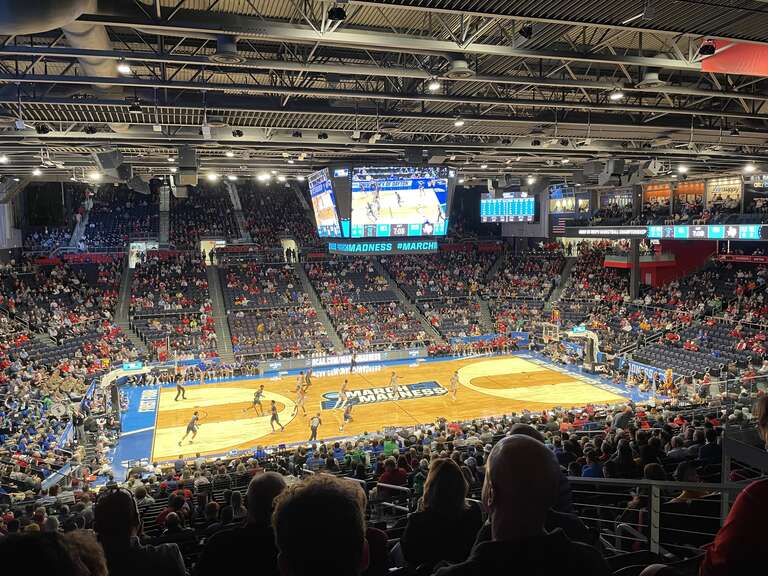 The first game of the 2022 NCAA D1 Mens Basketball tournament, featuring the Texas A&amp;M Corpus Christie Islanders and the Texas Southern University Tigers. Photo taken with 7 minutes remaining in the first half. Part of the First Four series of