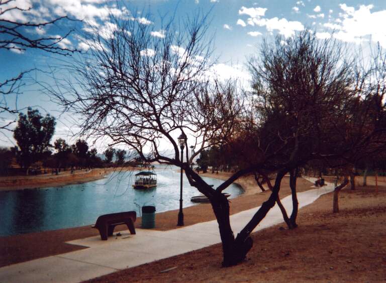 Lake Havasu City, Arizona: view of Bridgewater Channel towards Thompson Bay.