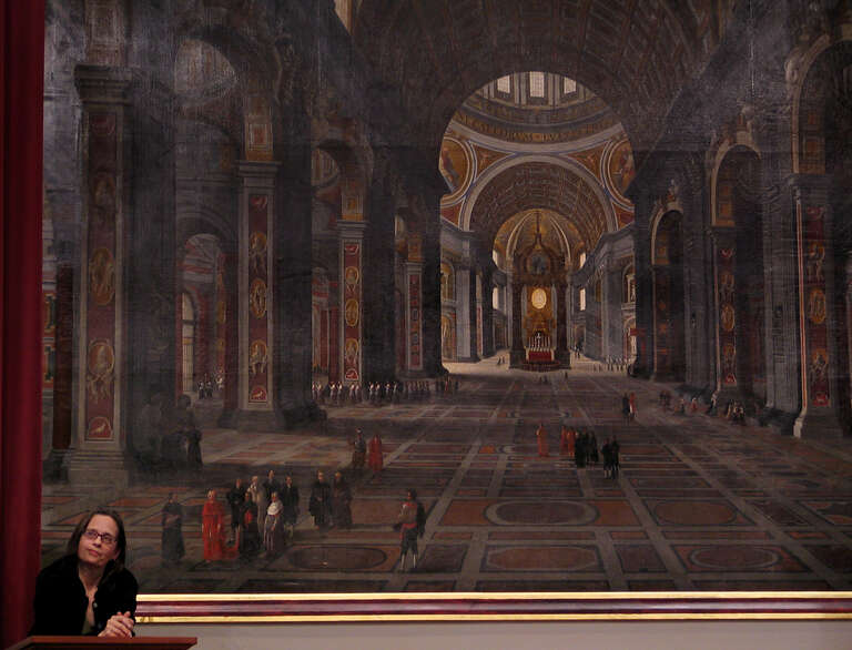 Lydia Davis reading at UGA Chapel - Cooke's 1847 "Interior of St. Peter's"